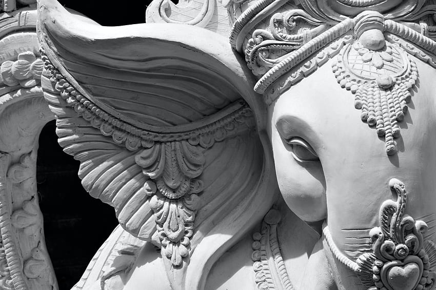 Ganesha Mudra and How it Helps Us, Ganesh Black and White HD wallpaper ...