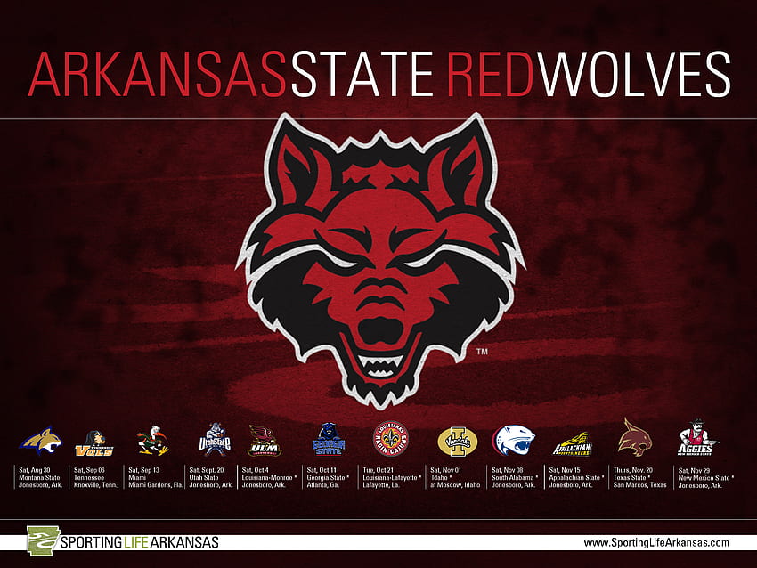 2014 Arkansas State Red Wolves Football Schedule HD wallpaper | Pxfuel