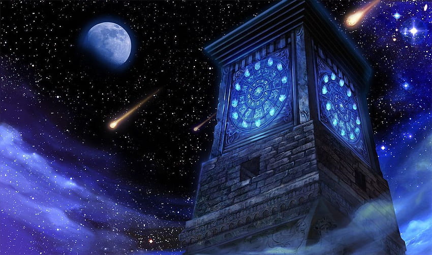 クロックタワー。 聖闘士星矢、聖闘士、鐘楼、アニメ時計 高画質の壁紙