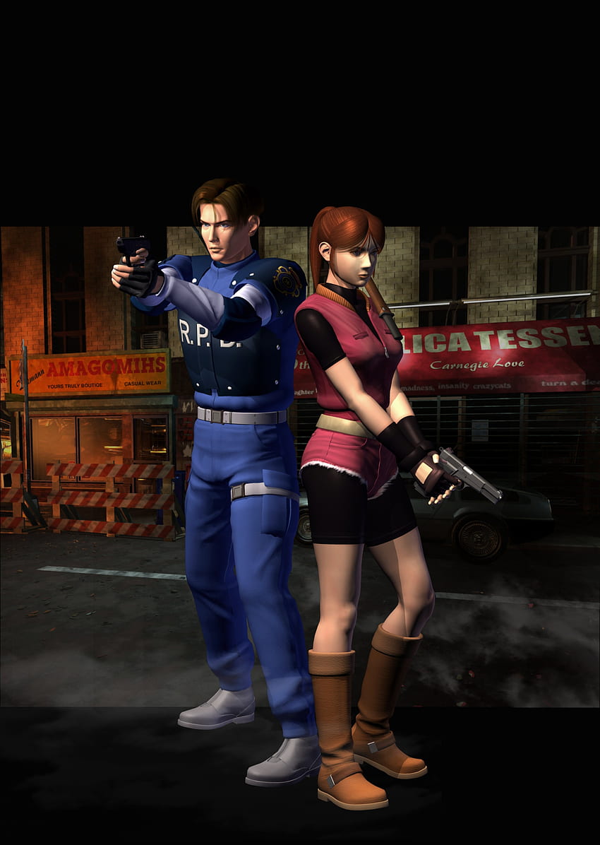 Resident Evil Claire Redfield Leon S Kennedy - Resident Evil 2 Remake Comparison HD phone wallpaper