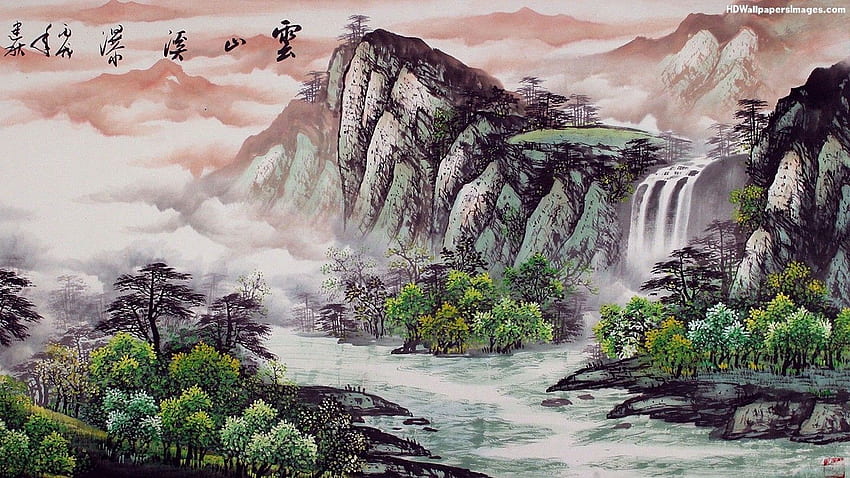 Enchanting Japanese Landscape Design Decoration Ideas, Japanese Landscape Painting HD wallpaper