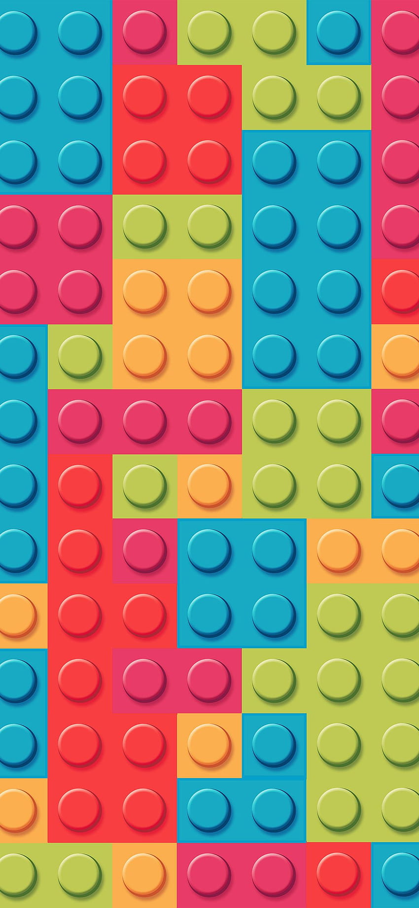 Blok pelangi pola seni lego pastel iPhone X wallpaper ponsel HD
