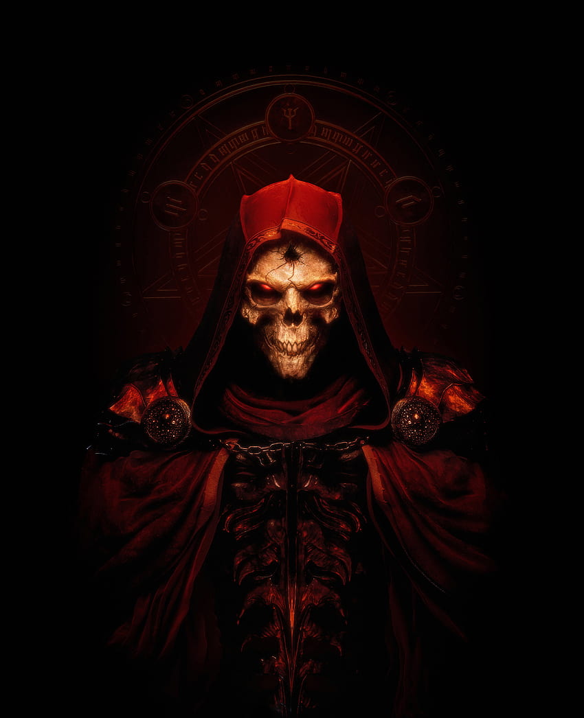 Gioco, Diablo II, gioco per computer, personaggio teschio Sfondo del telefono HD