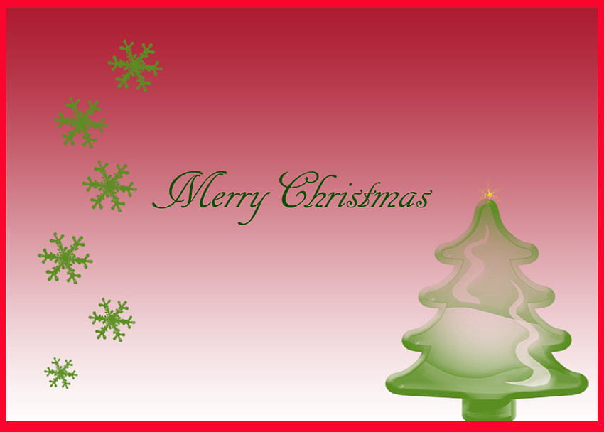 クリスマスツリー, 冬, 休日, メリークリスマス, 木, 星, スノーフレーク, 緑, 赤, 特別な日 高画質の壁紙