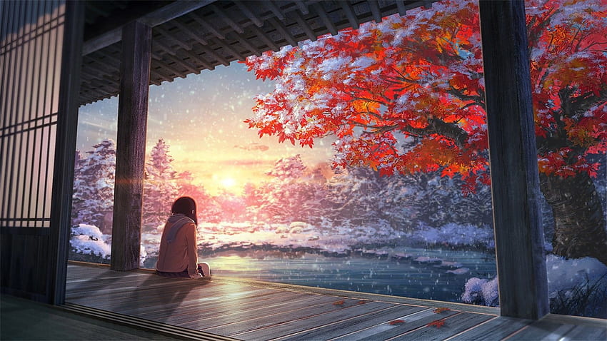 Anime Landscape 492109 - Old Japanese House Anime - & Background , Japanese Scenic HD wallpaper
