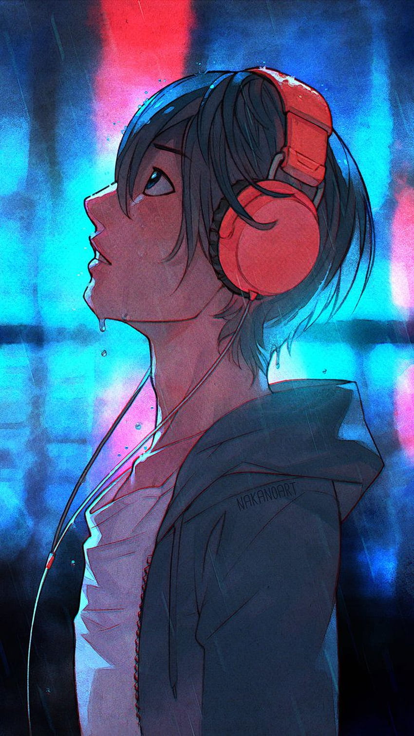 Melawan Hujan. anime, Gadis seni anime, Seni headphone, Kepala Anime Boy wallpaper ponsel HD