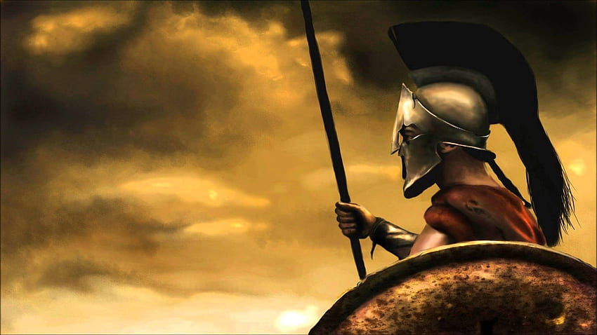 Antike griechische Krieger HD-Hintergrundbild