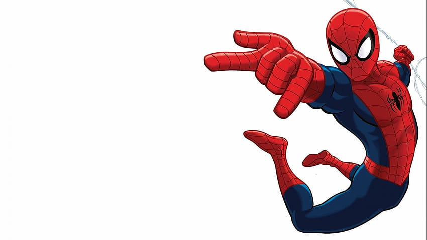 Spiderman Cartoon-Hintergrund, Cartoon-Spinnennetz HD-Hintergrundbild