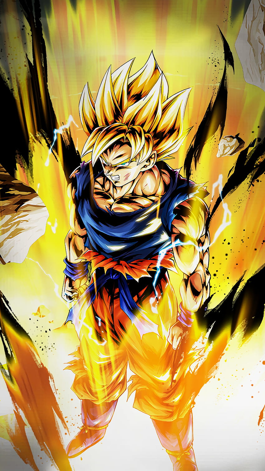 Wallpaper super saiyan, goku, anime, fan art desktop wallpaper, hd