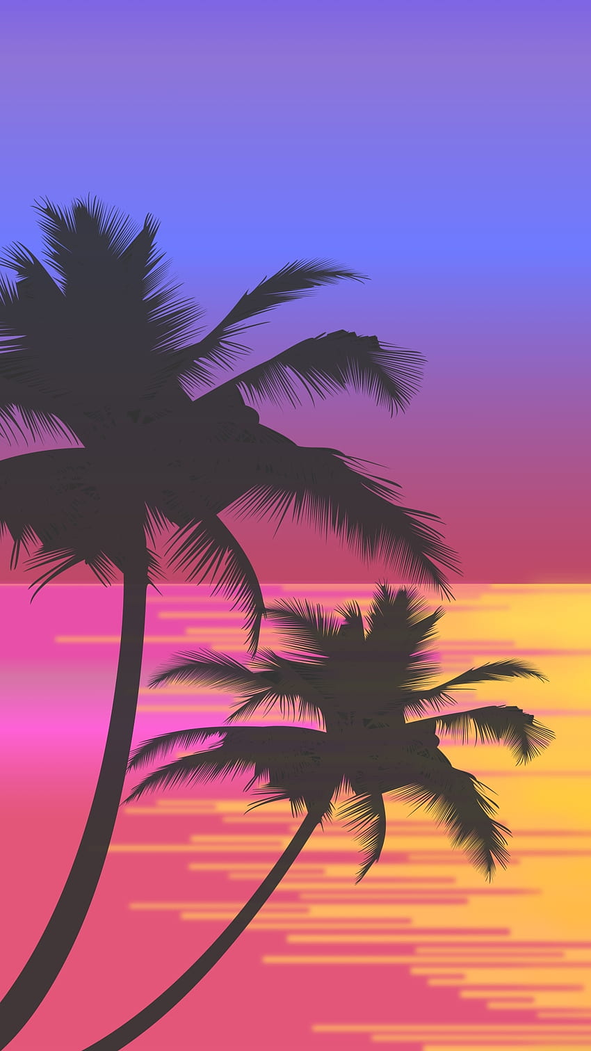 Download A Beach With Palm Trees Wallpaper  Wallpaperscom