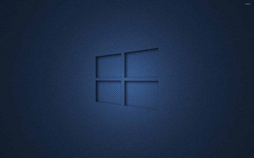파란색 줄무늬에 Windows 10 투명 로고 - 컴퓨터 HD 월페이퍼