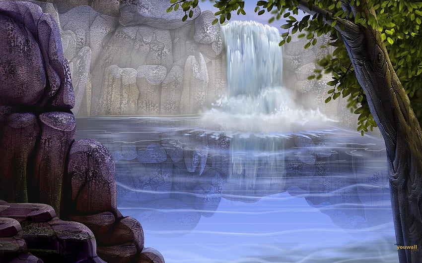 Fantasy Waterfall waterfall 3d fantasy cg HD wallpaper  Peakpx