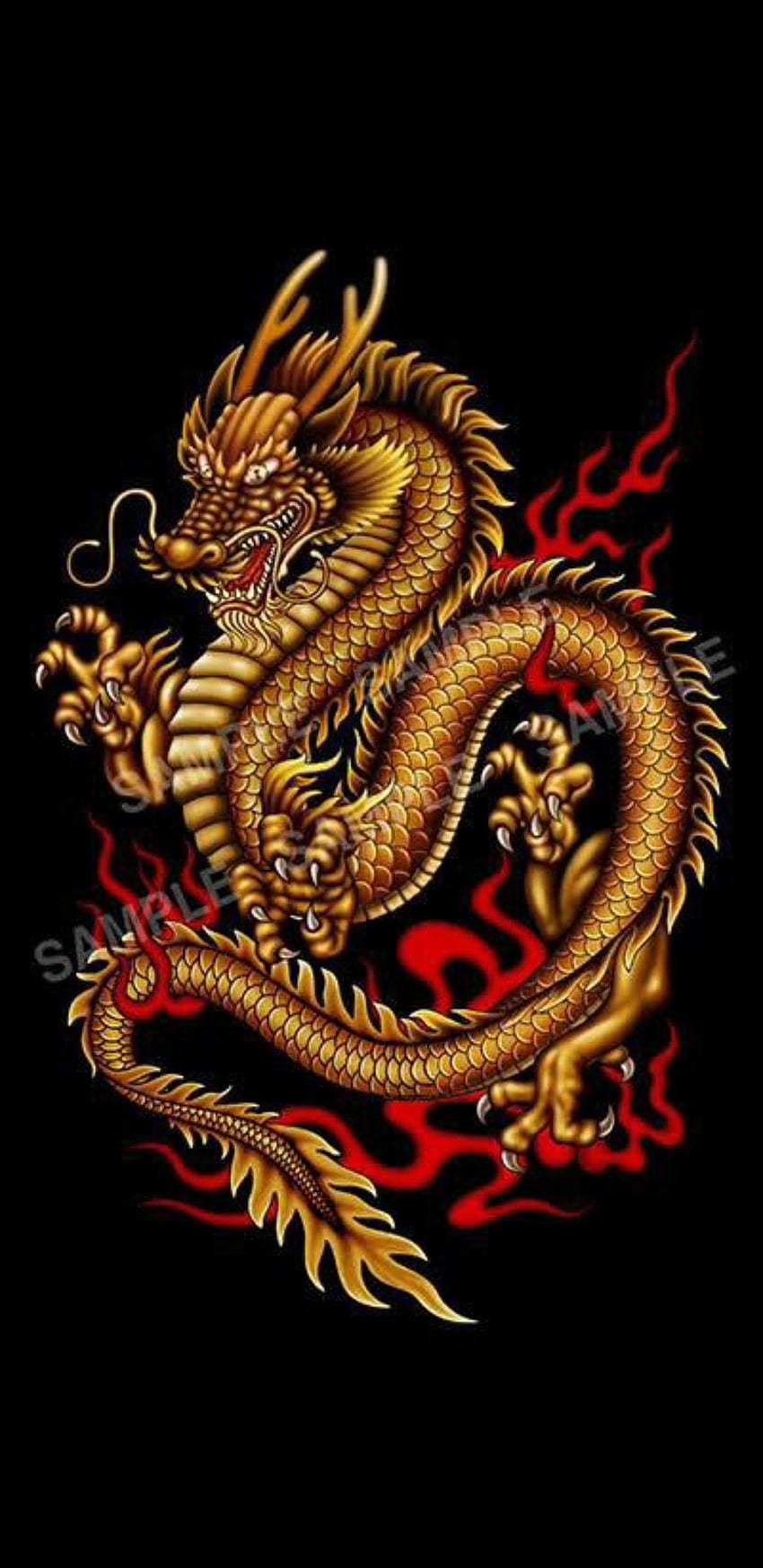 Red Dragon Kiss ancient asian china chinese flames gold japanese  korean HD phone wallpaper  Peakpx