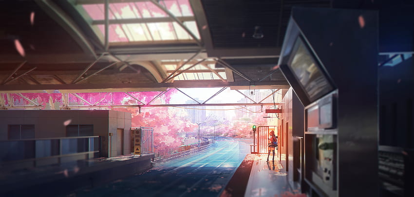 Bus Station Anime Backround, Bus Stop HD wallpaper