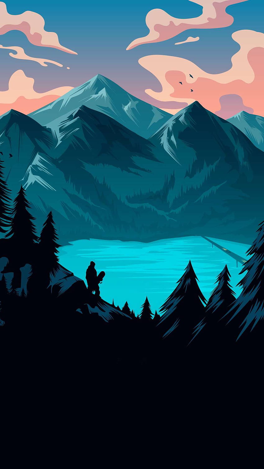 Blue Lake 풍경 캐나다 아이폰 - 아이폰 : iPhone HD 전화 배경 화면