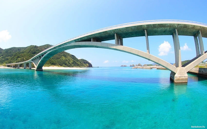 Bridges: Okinawa Bridge Bankoboev Bridges River HD wallpaper | Pxfuel