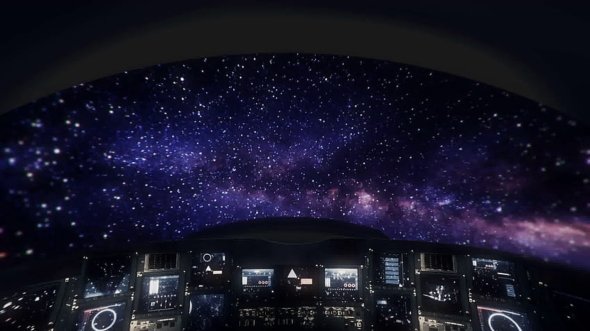 Raumschiff-Cockpit HD-Hintergrundbild