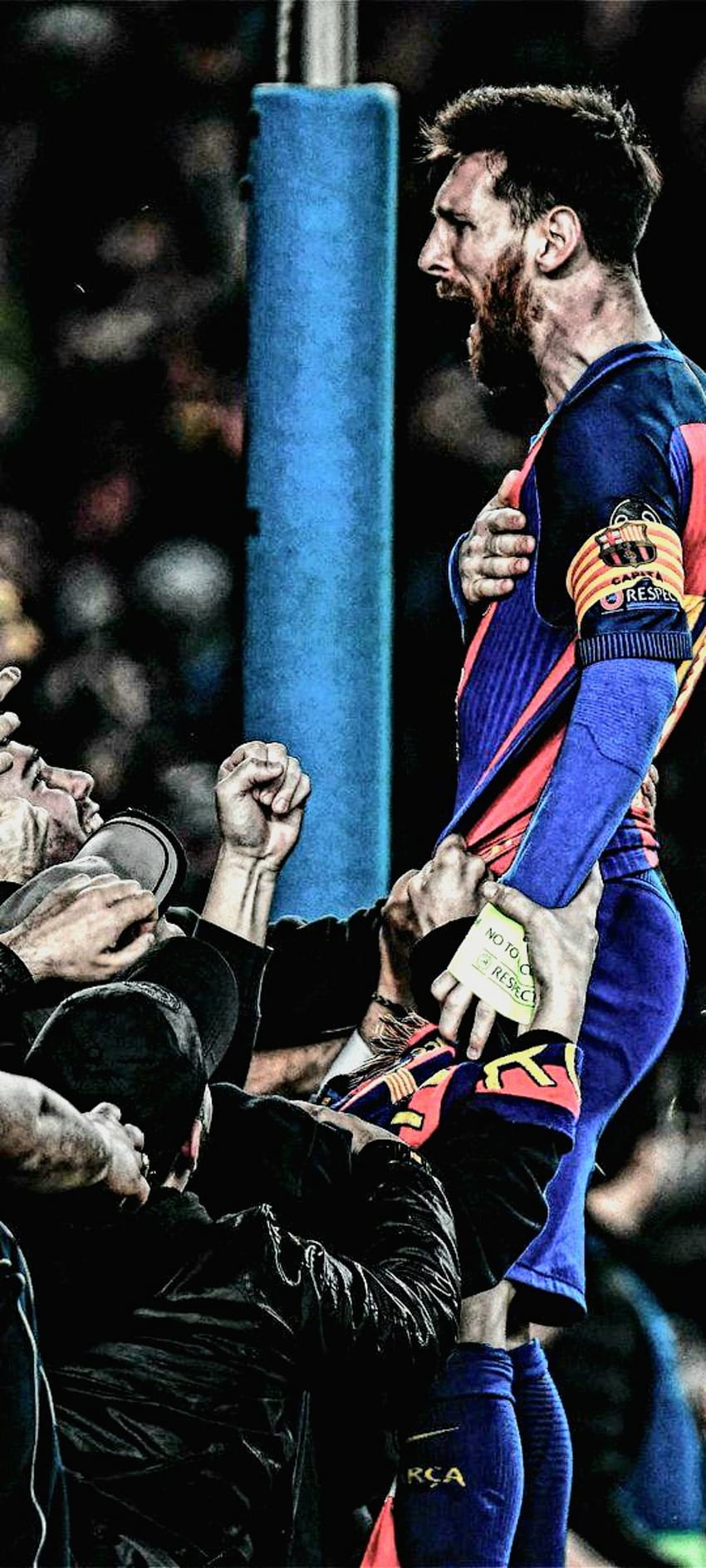 Messi mit Fans, PSG, Barcelona, ​​Ikone, Fußball, Comeback HD-Handy-Hintergrundbild