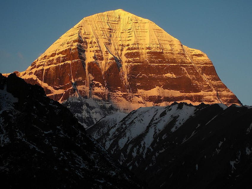 Góra Kailash - . Grafika turystyczna, grafika górska, piękne góry, Kailash Mansarovar Tapeta HD