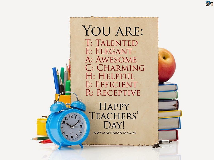 Dernière citation sur les s de la journée des enseignants 2015. Bonne journée des enseignants, Salutations de la journée des enseignants, Carte de vœux de la journée des enseignants Fond d'écran HD
