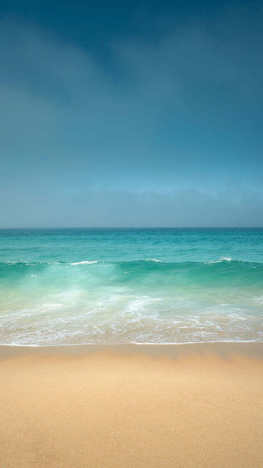 Najpiękniejsze tło oceanu dla iPhone'a. Chwała śniegu, różowa estetyka plaży Tapeta na telefon HD