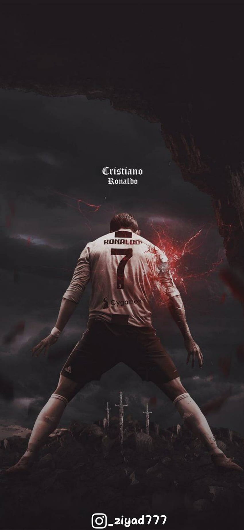 Cristiano Ronaldo +, CR7 Hitam wallpaper ponsel HD