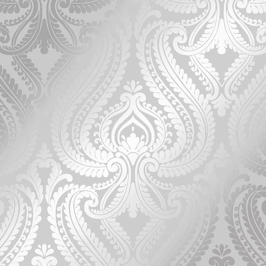 Shimmer Damask Soft Grey Silver . I Love HD phone wallpaper
