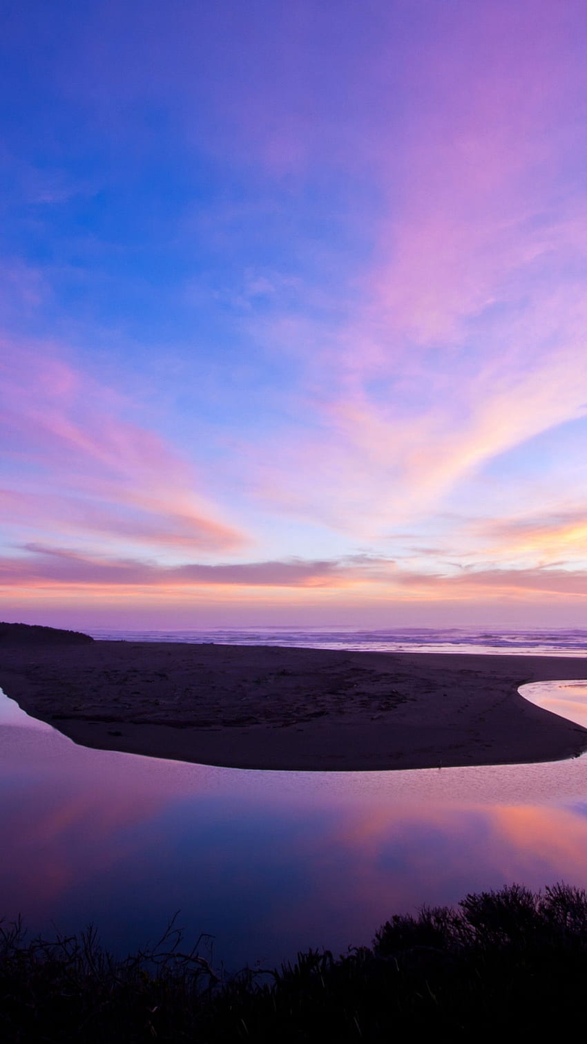 Reflections, North Salmon Creek Beach, Sunset, Colorful Beach Sunset HD ...