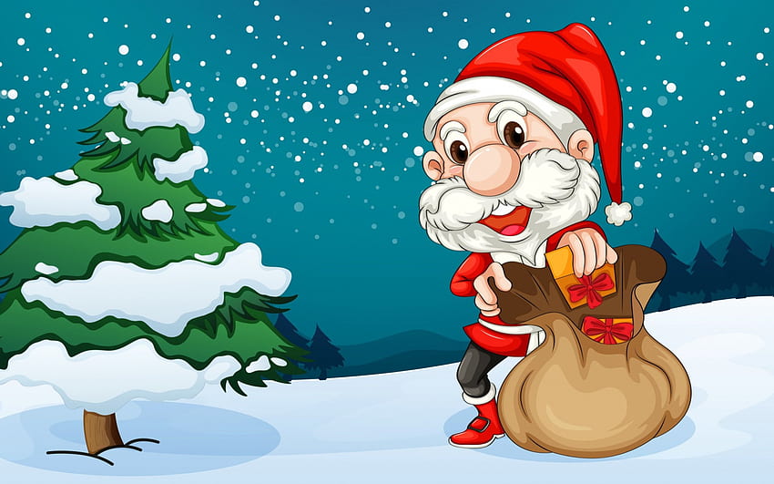 *** Frohe Feiertage ***, Feiertage, fröhlich, Weihnachten, Klaus, glücklich, Weihnachtsmann HD-Hintergrundbild