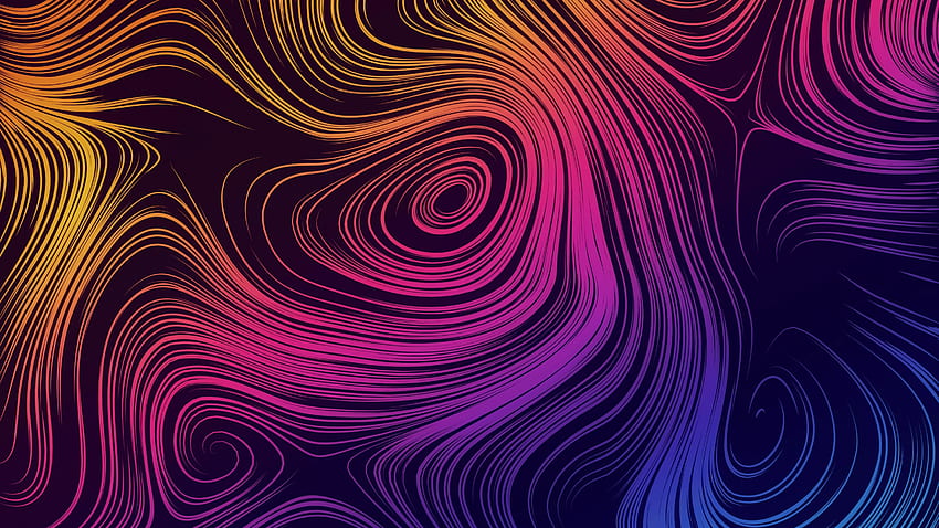 Curvy Colorful Lines , Abstract, 5120X2880 Colorful HD wallpaper