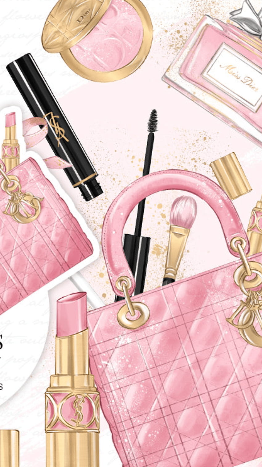 ēαυrα♡ℓιи∂ - Rose Gold Makeup Girly, Gold Lips HD phone wallpaper