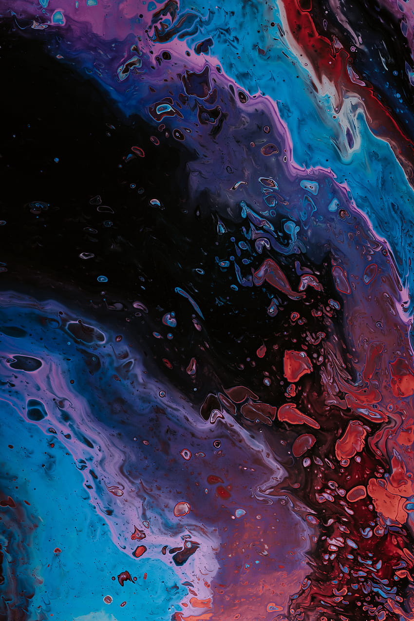 Abstract, Divorces, Multicolored, Motley, Paint, Liquid HD phone wallpaper
