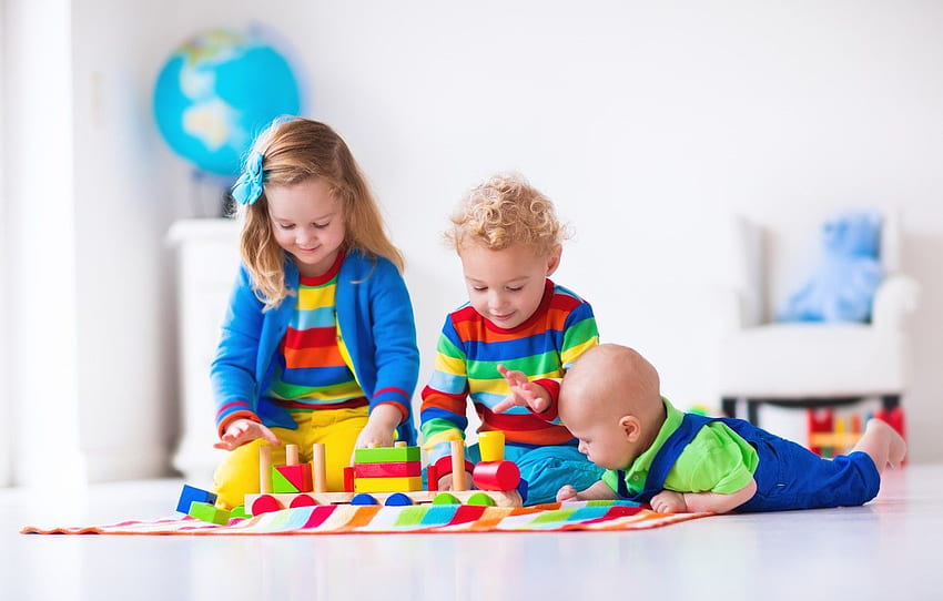 เด็ก ๆ เกม มีสีสัน นักออกแบบ ของเล่น บล็อก เล่น Kids for หมวด настроения ของเล่นเด็ก วอลล์เปเปอร์ HD