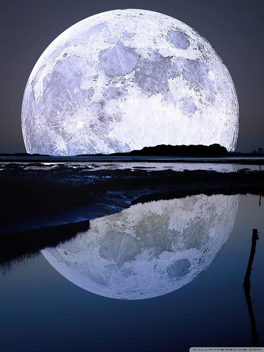 Full Moon Reflection Ultra Background for U TV : & UltraWide & Laptop : Tablet : Smartphone, Scary Moon HD phone wallpaper