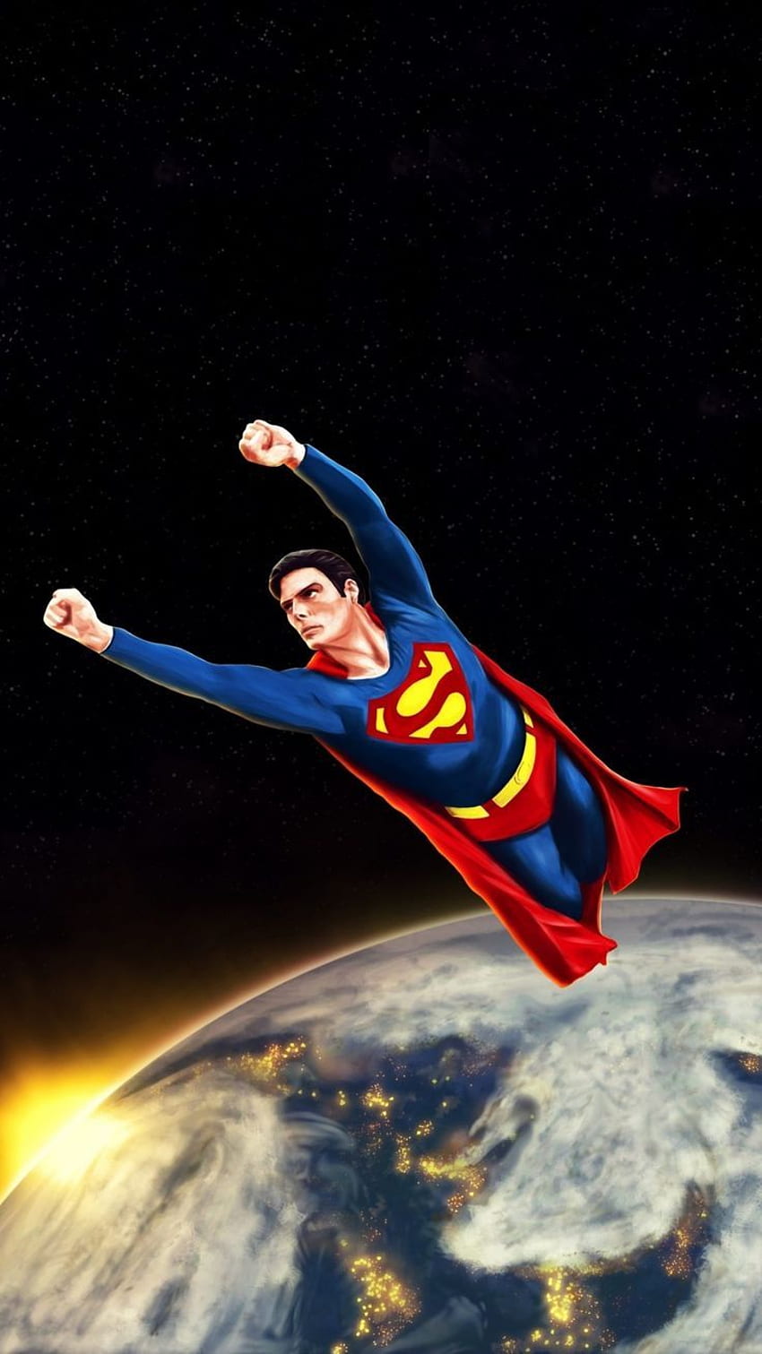 Impressionante pôster clássico Superman Movie Art. Pôster do Super-Homem, Super-Homem, Arte do Super-Homem Papel de parede de celular HD