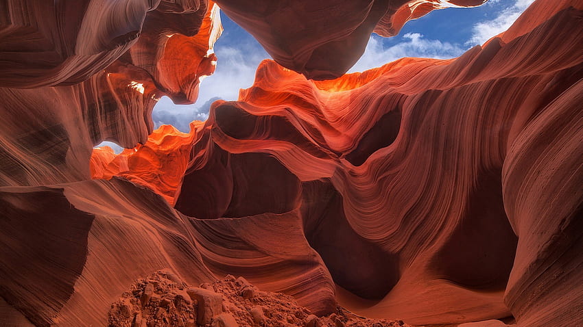 magnifique canyon d'antilopes en arizona, conception, murs, canyon, rouges, grès Fond d'écran HD