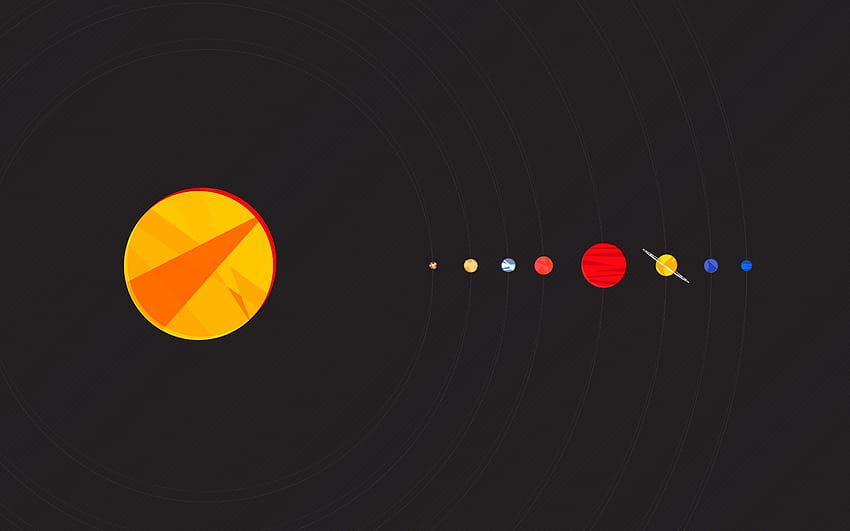 Minimal solar system - 567, Cute Solar System HD wallpaper