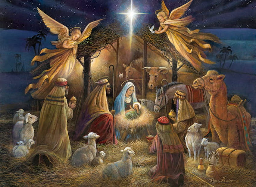 Nativity, Animals, Camels, Mary, Wise Men, Angels, Baby Jesus, Joseph,  Sheep HD wallpaper | Pxfuel
