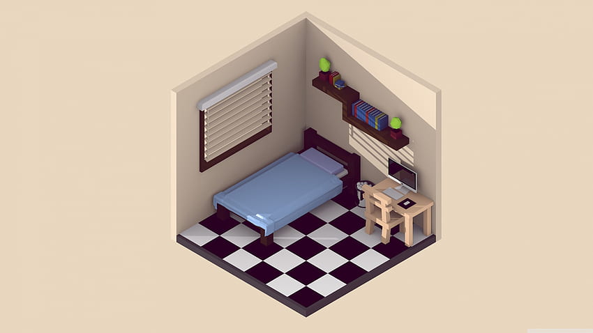 Isometric Low Poly Room! Ultra Background for U TV : & UltraWide & Laptop : Tablet : Smartphone, Isometric HD wallpaper