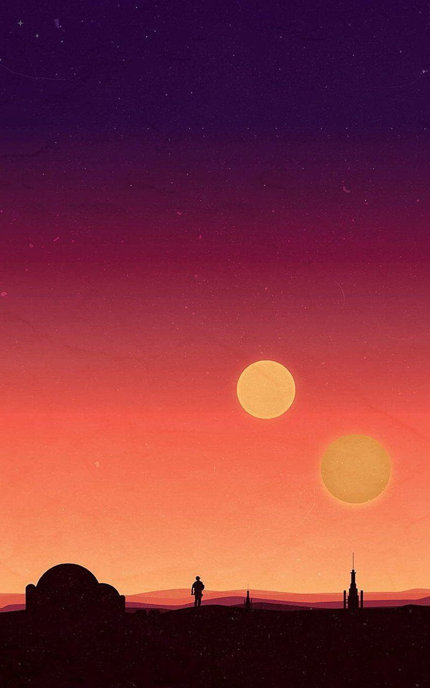 Tatooine Gün Batımı - Teknoloji İçin - Star Wars HD telefon duvar kağıdı