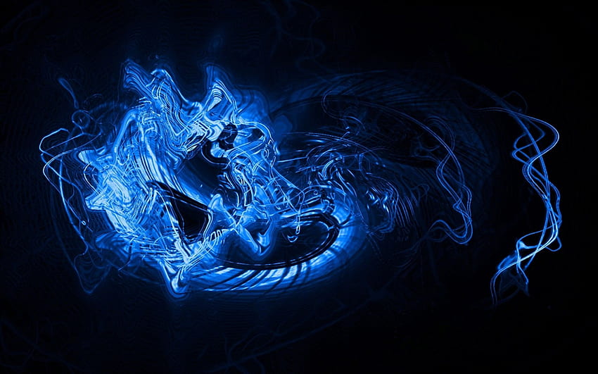 Cahaya Abstrak Biru, MSI Biru Wallpaper HD