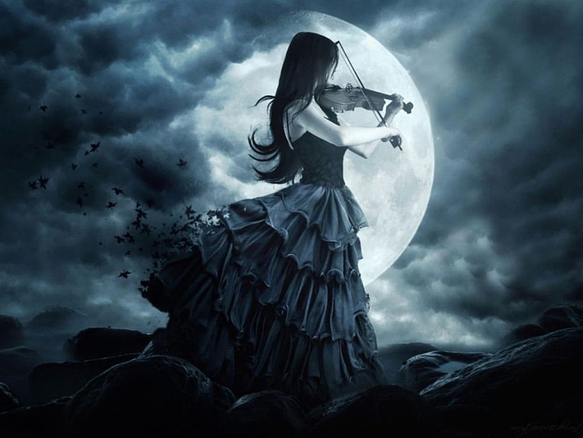 Moonlight Sonata, Gothic Night HD wallpaper