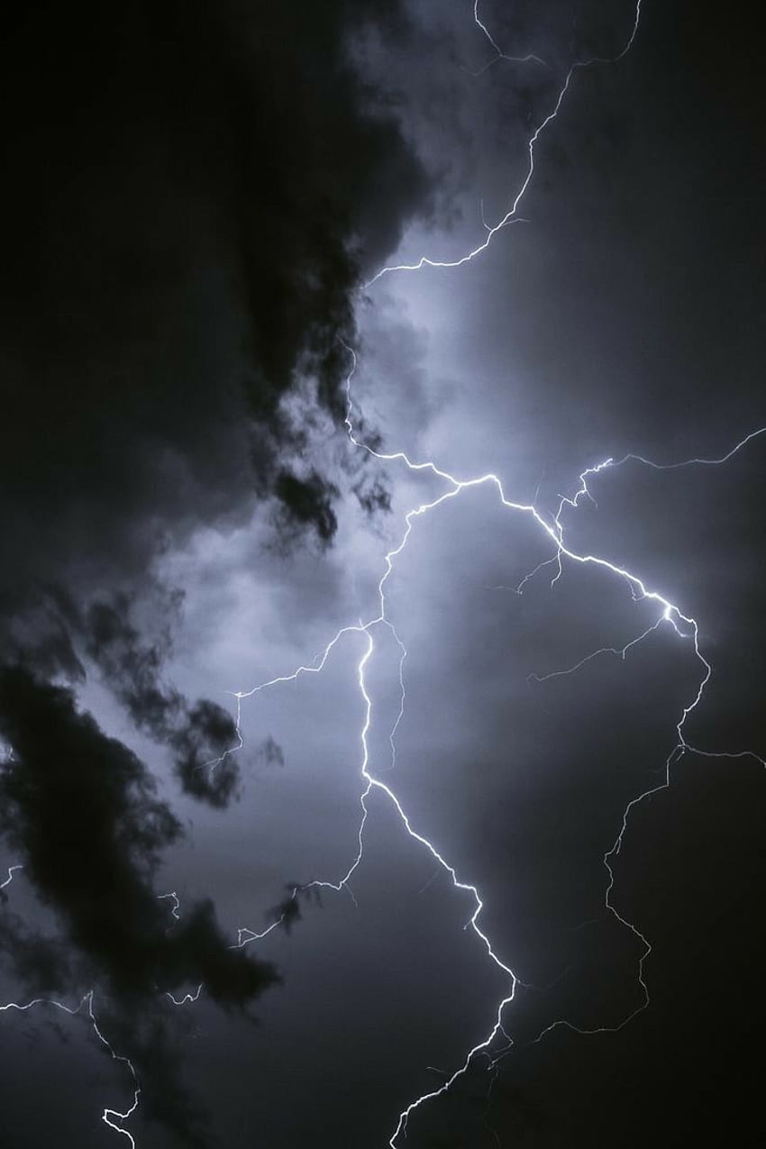 Thunder. Storm , Black aesthetic , Dark iphone, Dark Thunderstorm HD phone wallpaper