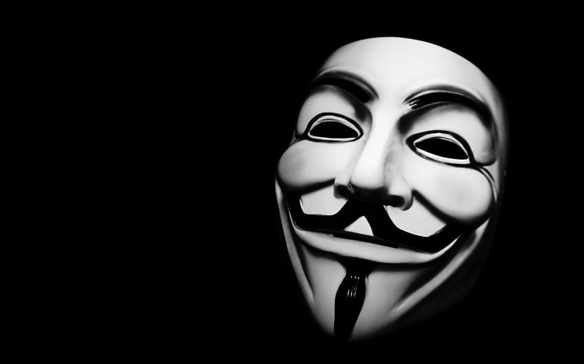 Anonymous Mask Cool Windows Background Colourful Ultra, Black and White Mask HD wallpaper