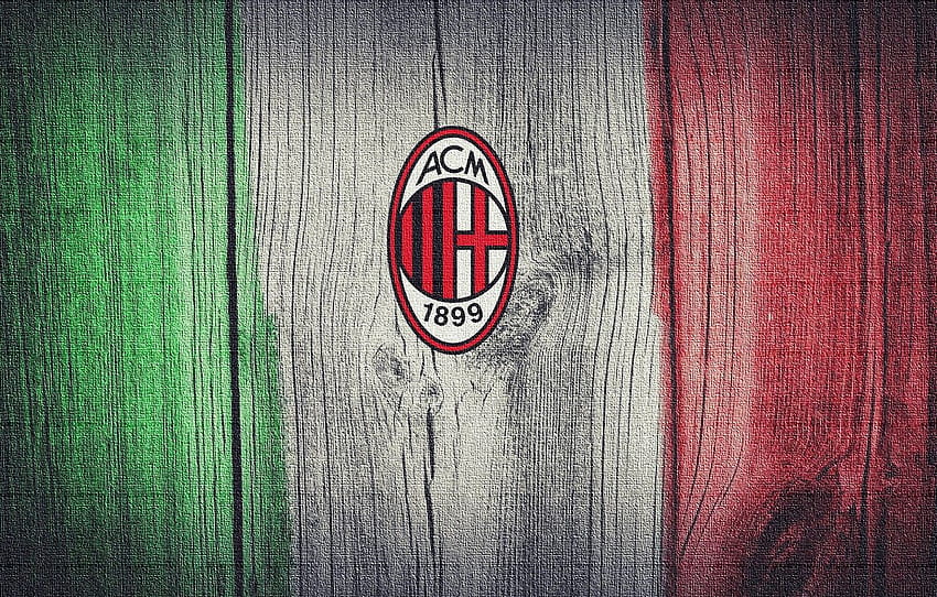 Italia, bendera, A.C Milan untuk , bagian, AC Milan Wallpaper HD