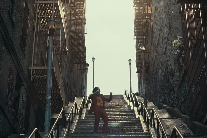 Joker: Di mana langkah-langkah dalam adegan tarian terkenal Arthur Fleck, Joker Stairs Wallpaper HD