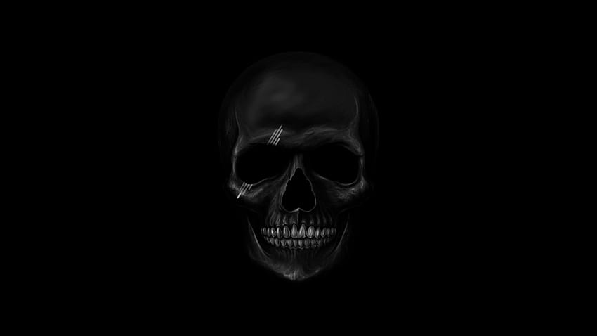 Preview skull, art, teeth, bones HD wallpaper