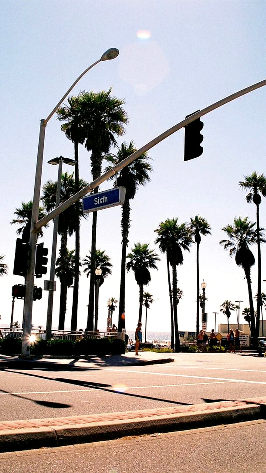 Let's cool off at Surf City! Crossing at Sixth, Pacific Coast Highway HD phone wallpaper