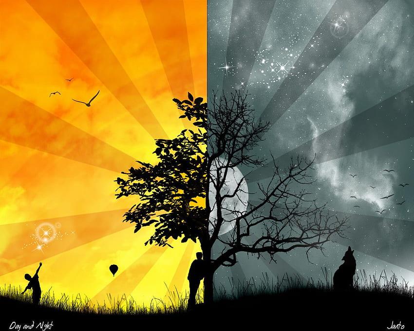 Day And Night - Gods Creation Day And Night - - teahub.io HD wallpaper