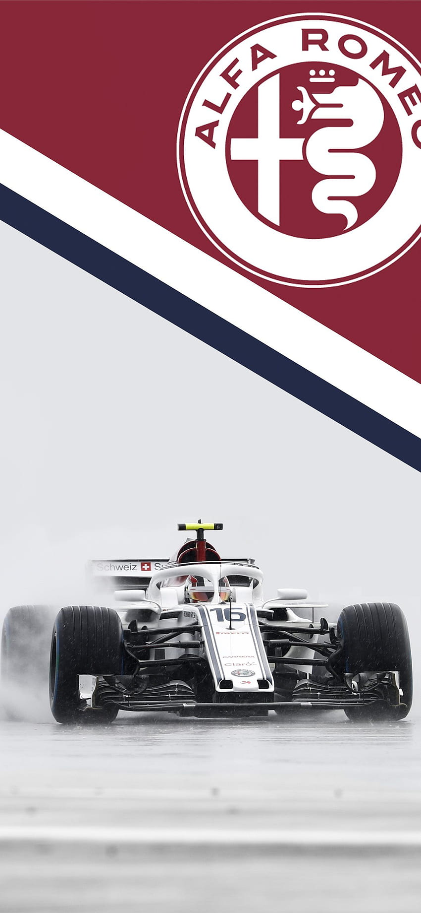 Sauber Charles Leclerc in the Rain mobile formula1 iPhone X , Formula 1 Phone HD phone wallpaper